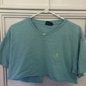 cropped polo shirt